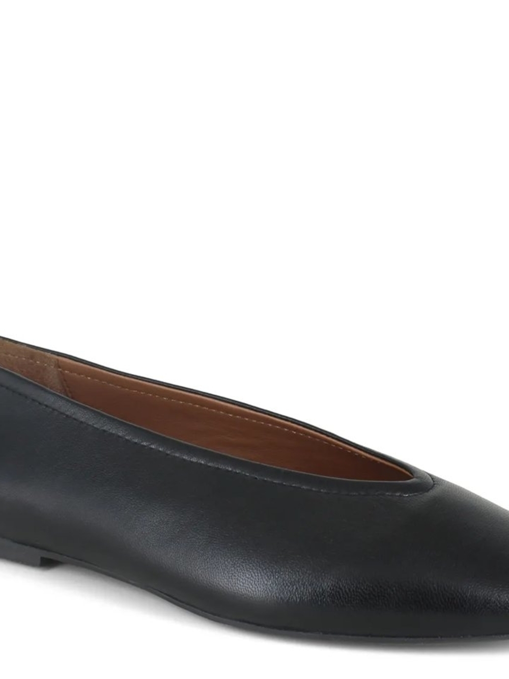 Kenneth Cole Gentle Souls Classic Black Leather Women's Ballet Flat